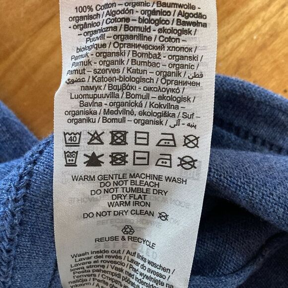 Selected Homme Men’s Tight Knit 100% Organic Cotton Blue Pullover Sweater Size M - Picture 8 of 8